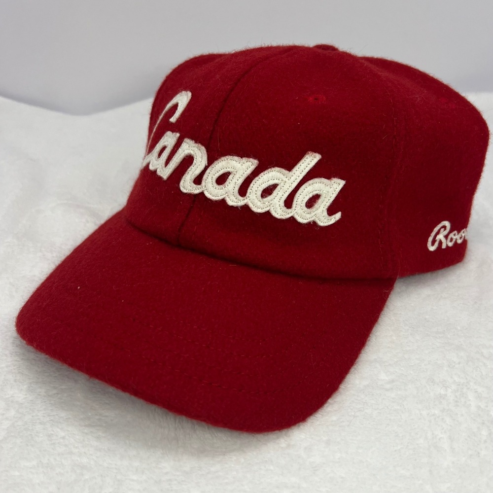 Canada Hat Cap‎ Roots DQ Dairy Queen Red Wool Blend Baseball Adjustable Strap